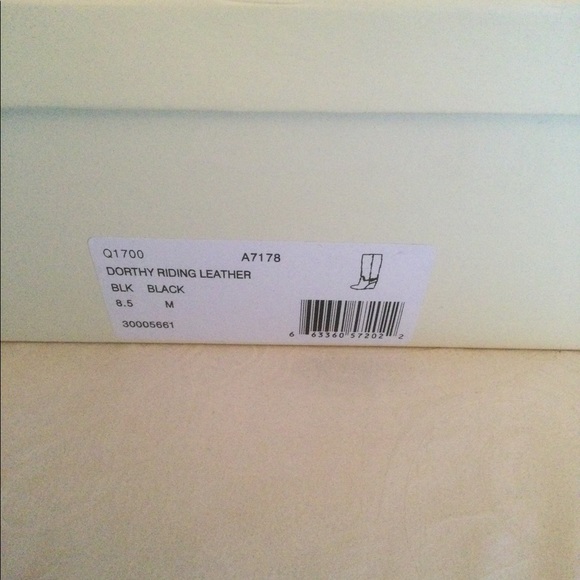 NIB Coach Dorothy wedge black leather riding boot with gold hardware. Size 8.5. - Picture 2 of 10